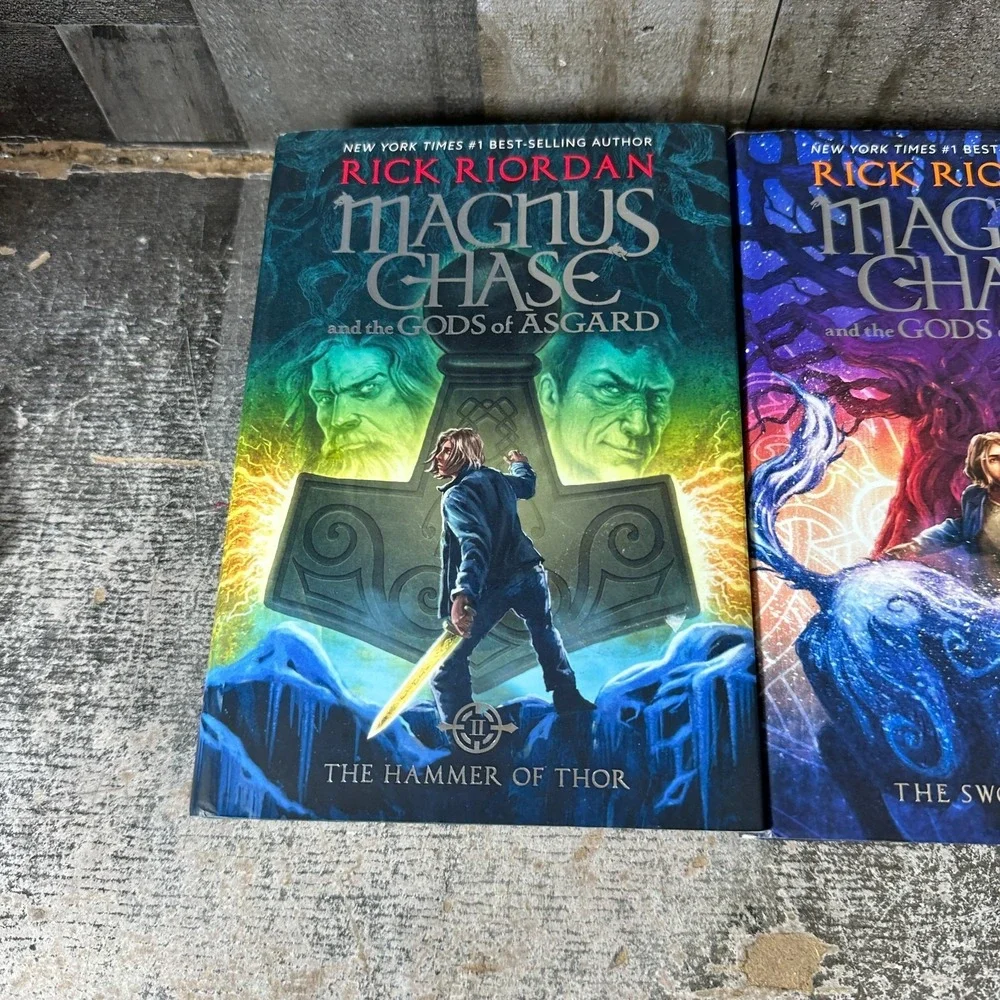 Magnus Chase and the Gods of Asgard Rick Riordan Books 1 2 HC 1st Edition‎